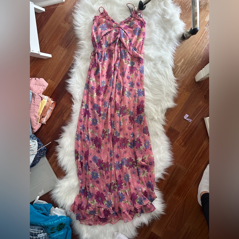Mango Resort Pink and Purple Maxi Sundress